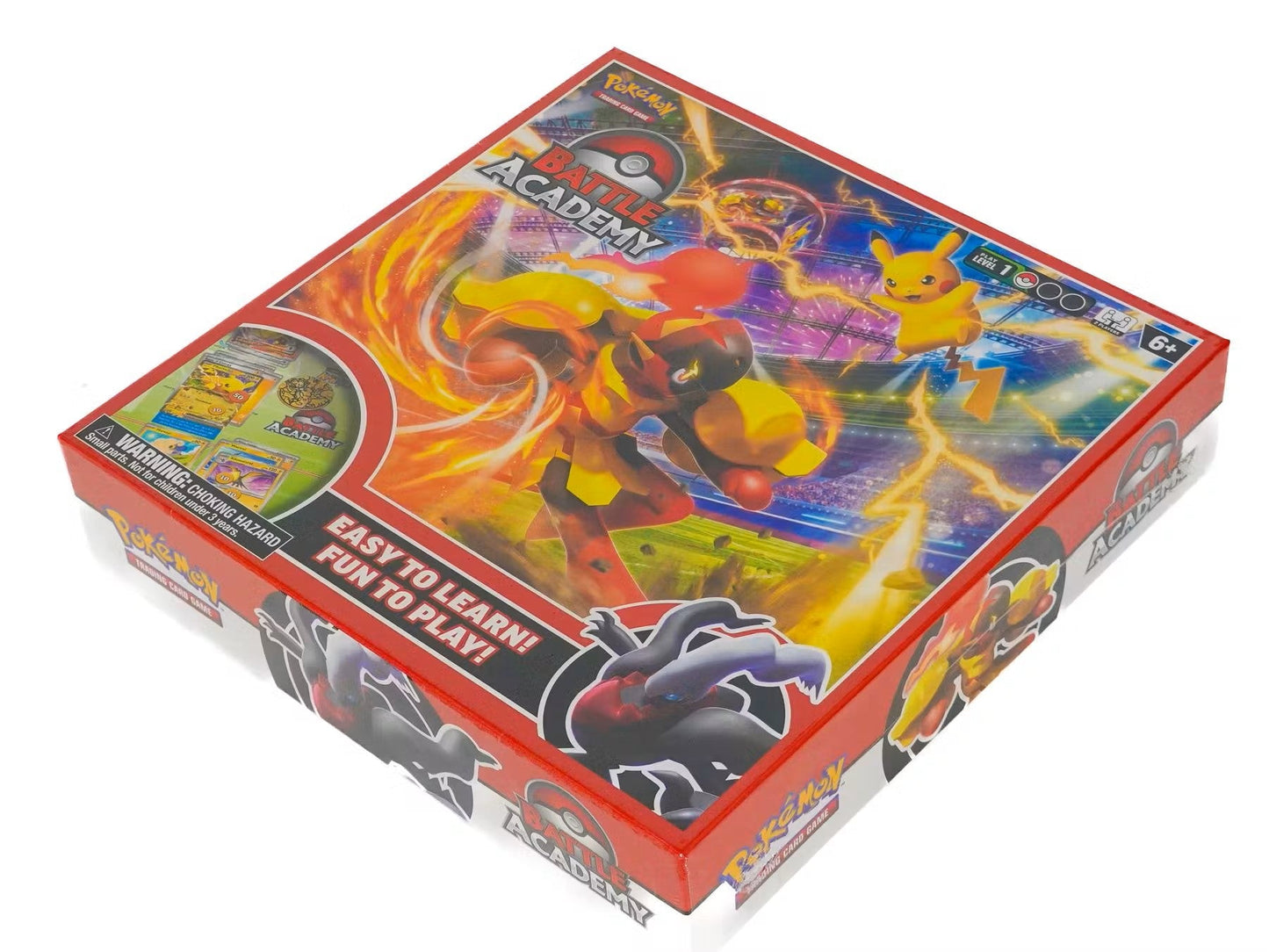 Colorful Pokemon Trading Card Game Battle Academy Box featuring Pikachu and friends