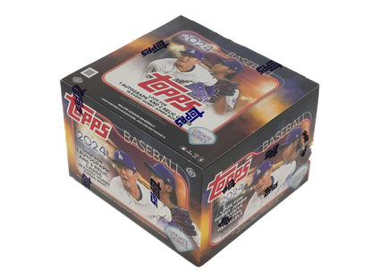 Sealed 2024 Topps Update Series Baseball Hobby Jumbo Box featuring relic cards and gold parallel