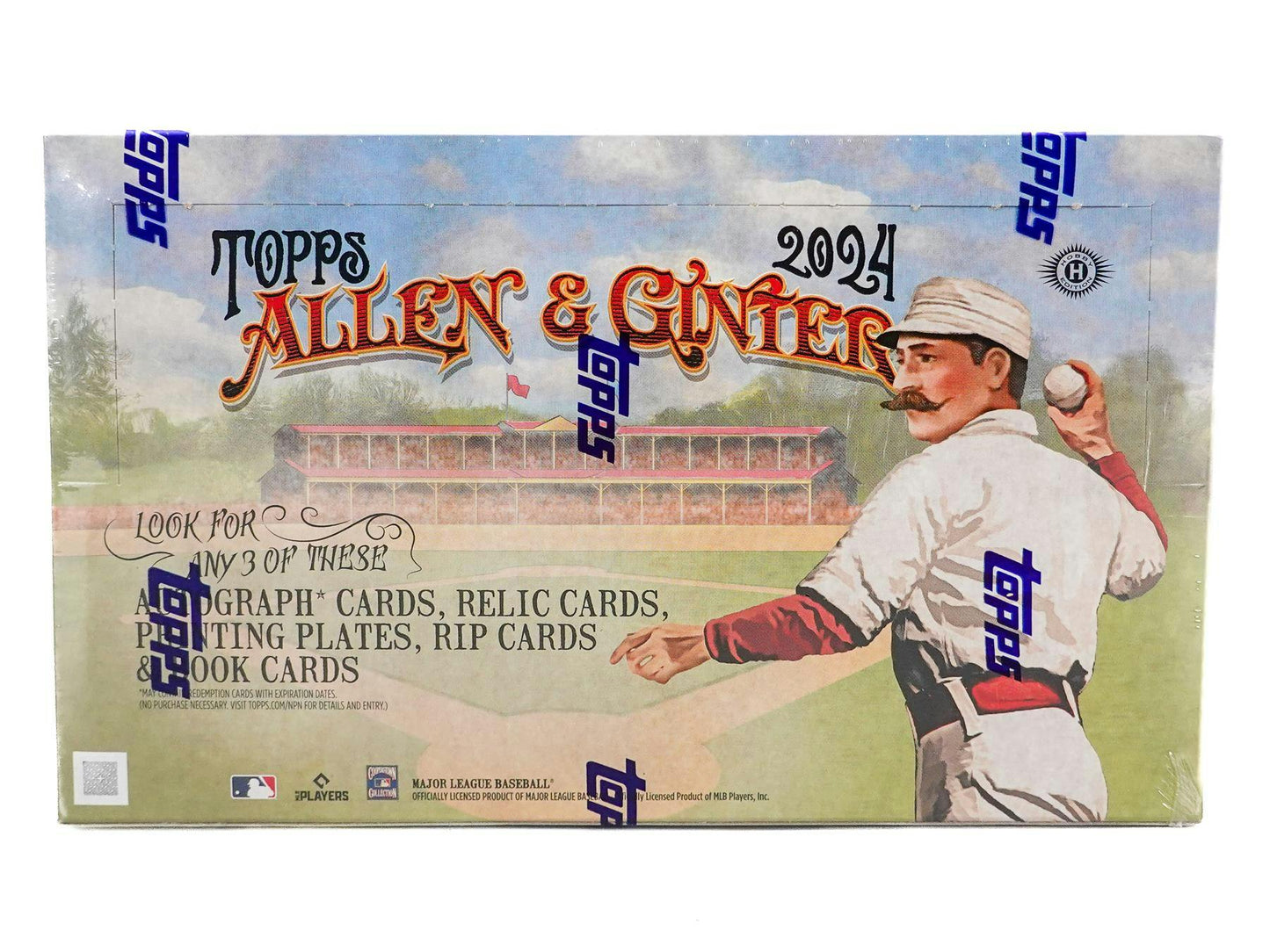 2024 Topps Allen & Ginter Baseball Hobby Box with vintage baseball player illustration