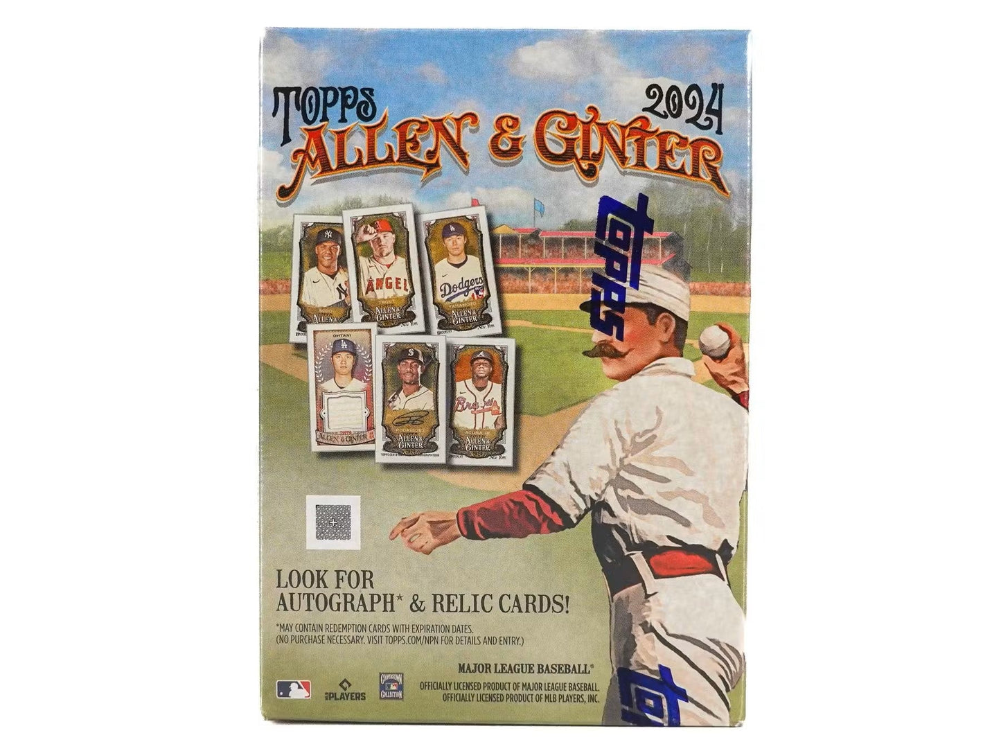 2004 Topps Allen & Ginter baseball card box showcasing vintage artwork and base cards