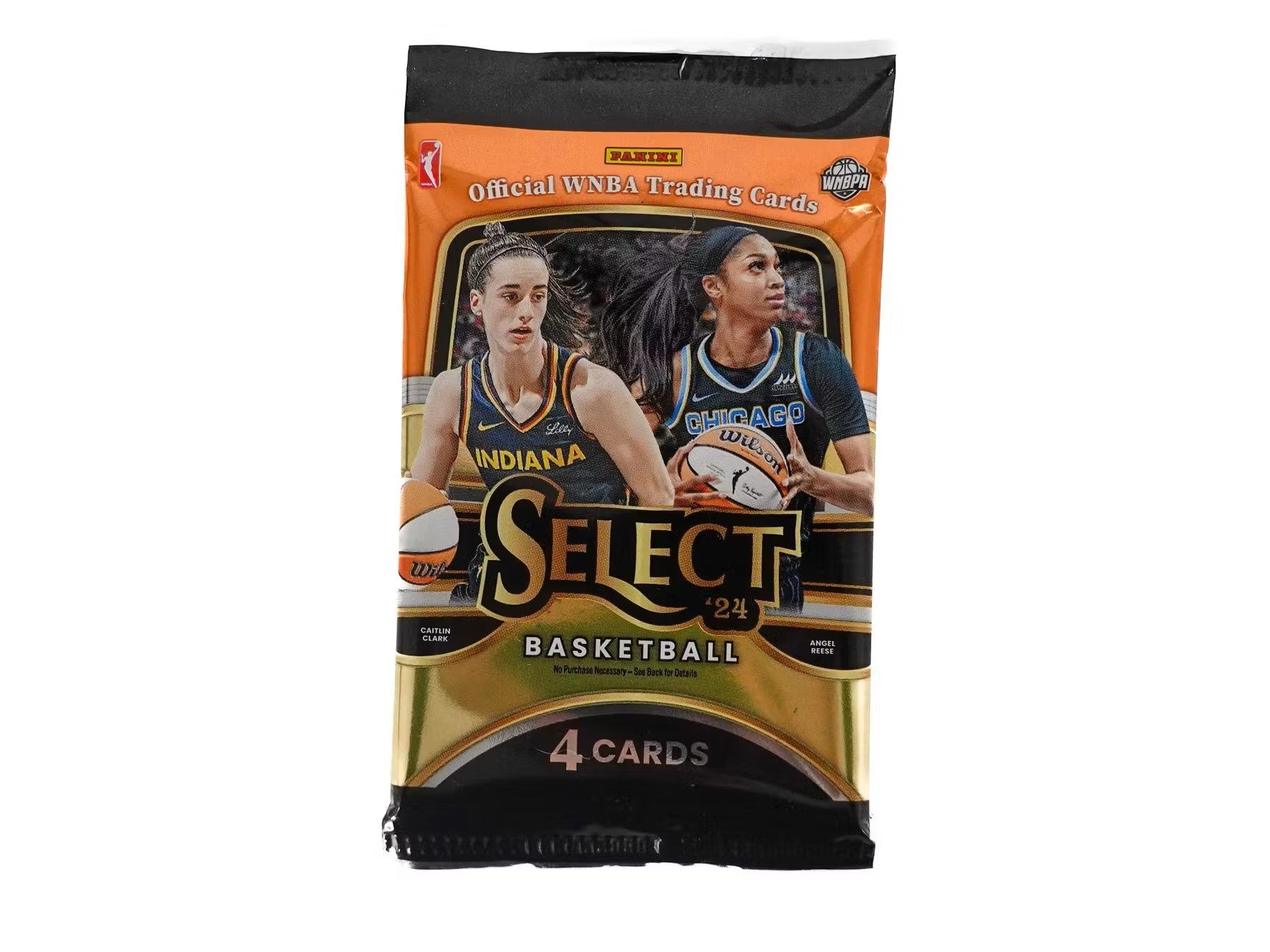 Panini Select WNBA trading card pack featuring 4 cards from Hobby Blaster Box