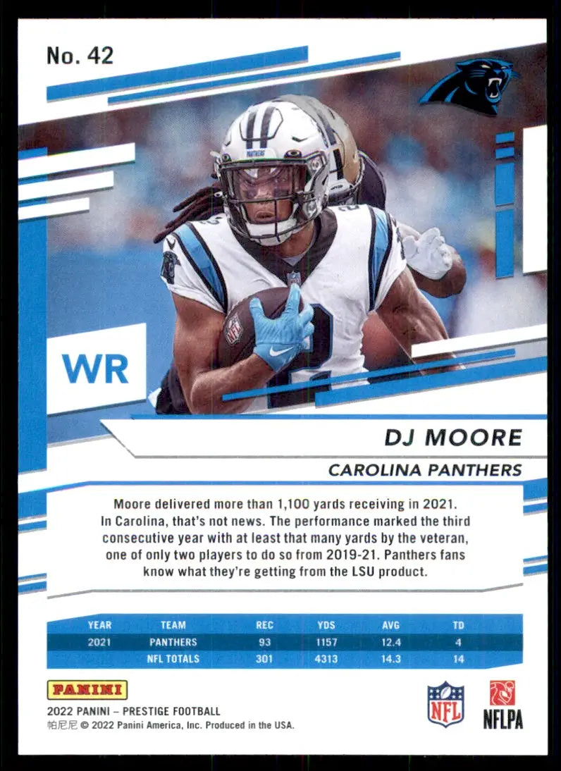 2022 Panini Prestige DJ Moore Carolina Panthers #42