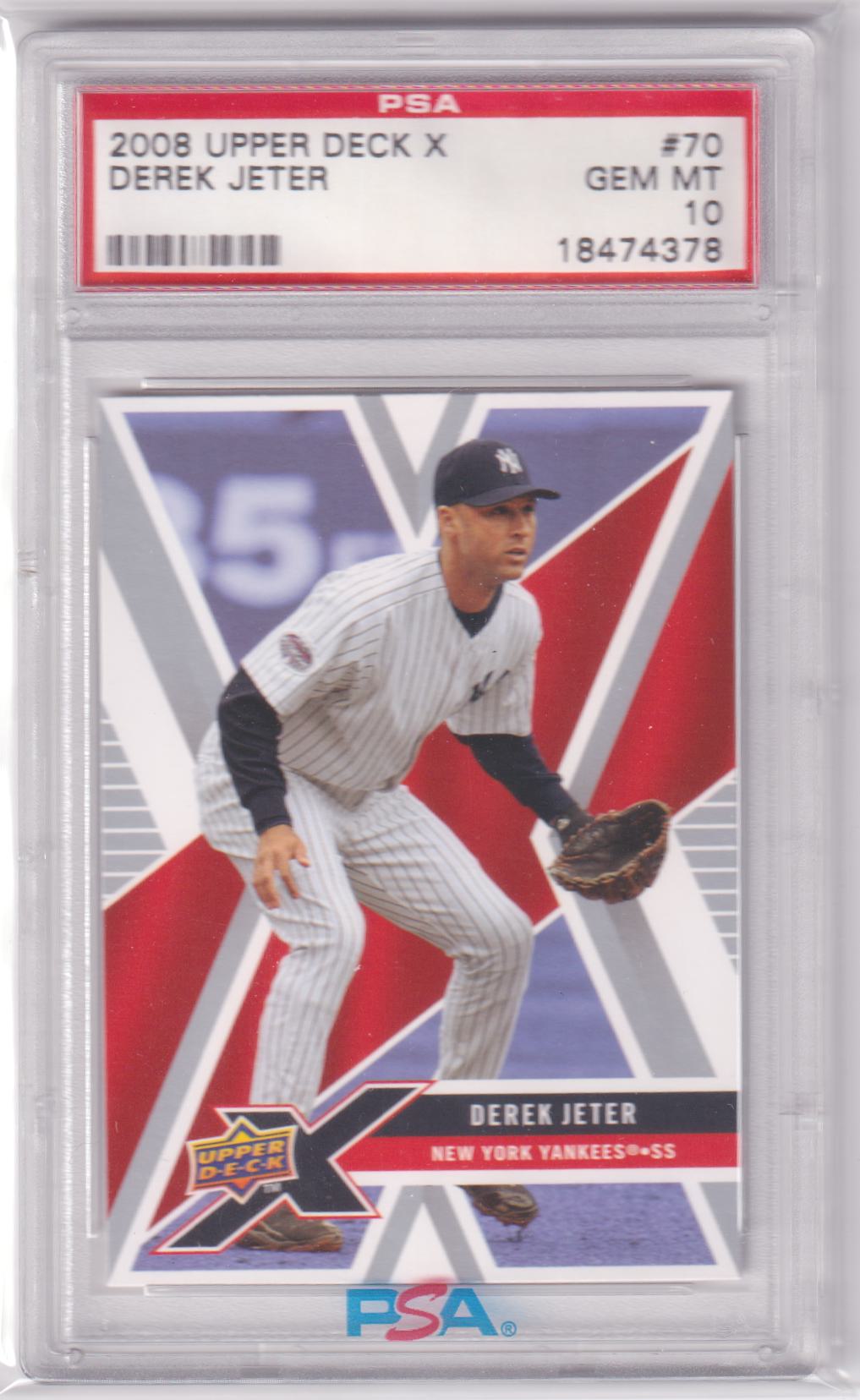 DEREK JETER 2008 Upper Deck X #70 PSA 10 GEM MINT - YANKEES