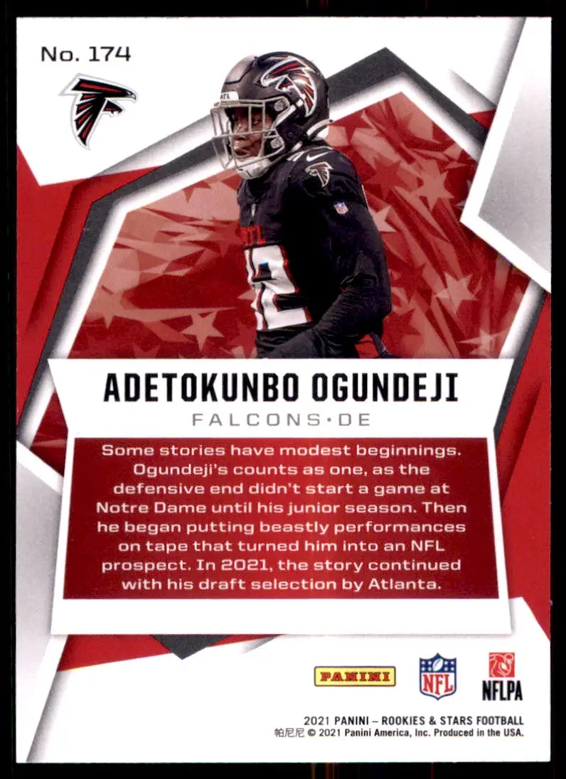 2021 Panini Rookies & Stars Adetokunbo Ogundeji Rookie Atlanta Falcons #174