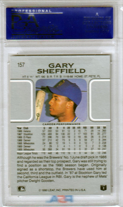 GARY SHEFFIELD 1990 Leaf #157 PSA 10 GEM MINT - BREWERS