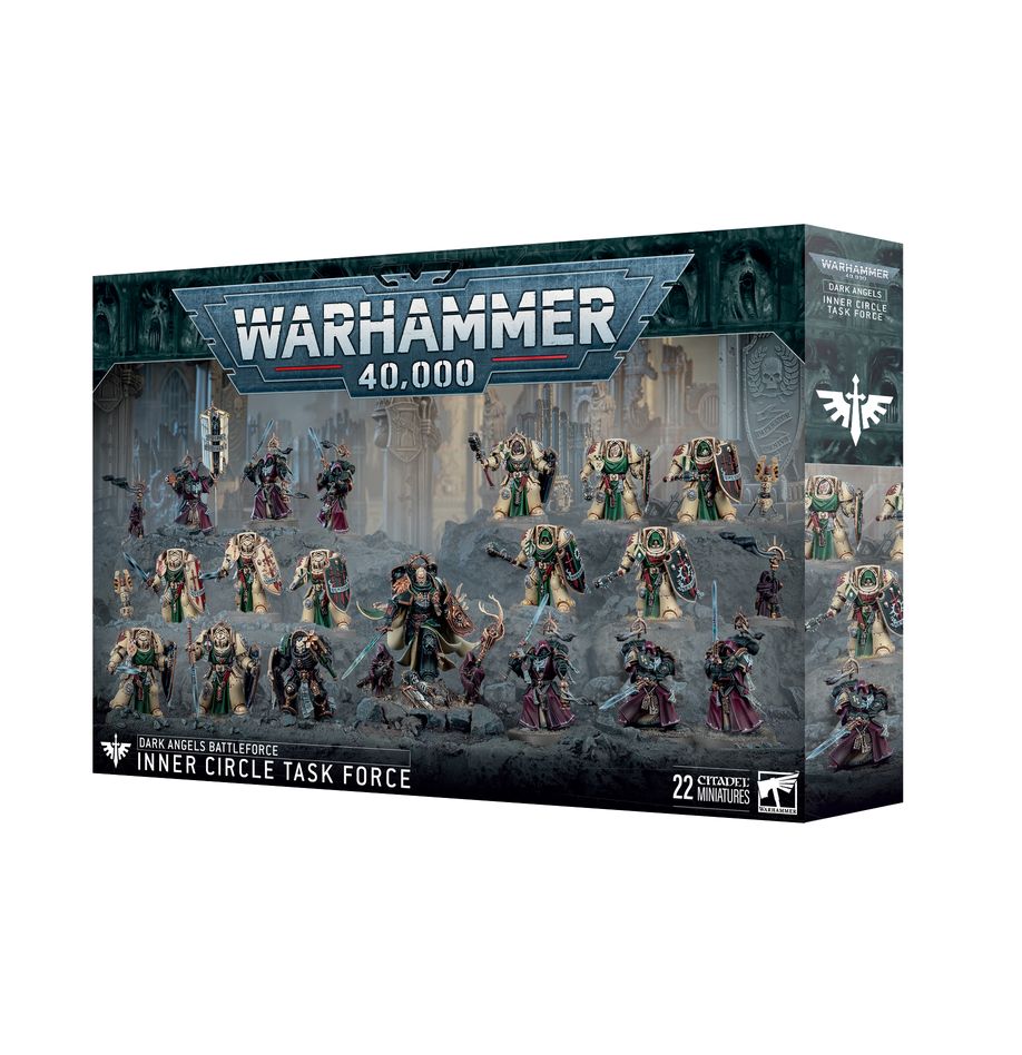 Warhammer 40k Dark Angels Inner Circle Task Force box set with two squads of miniatures