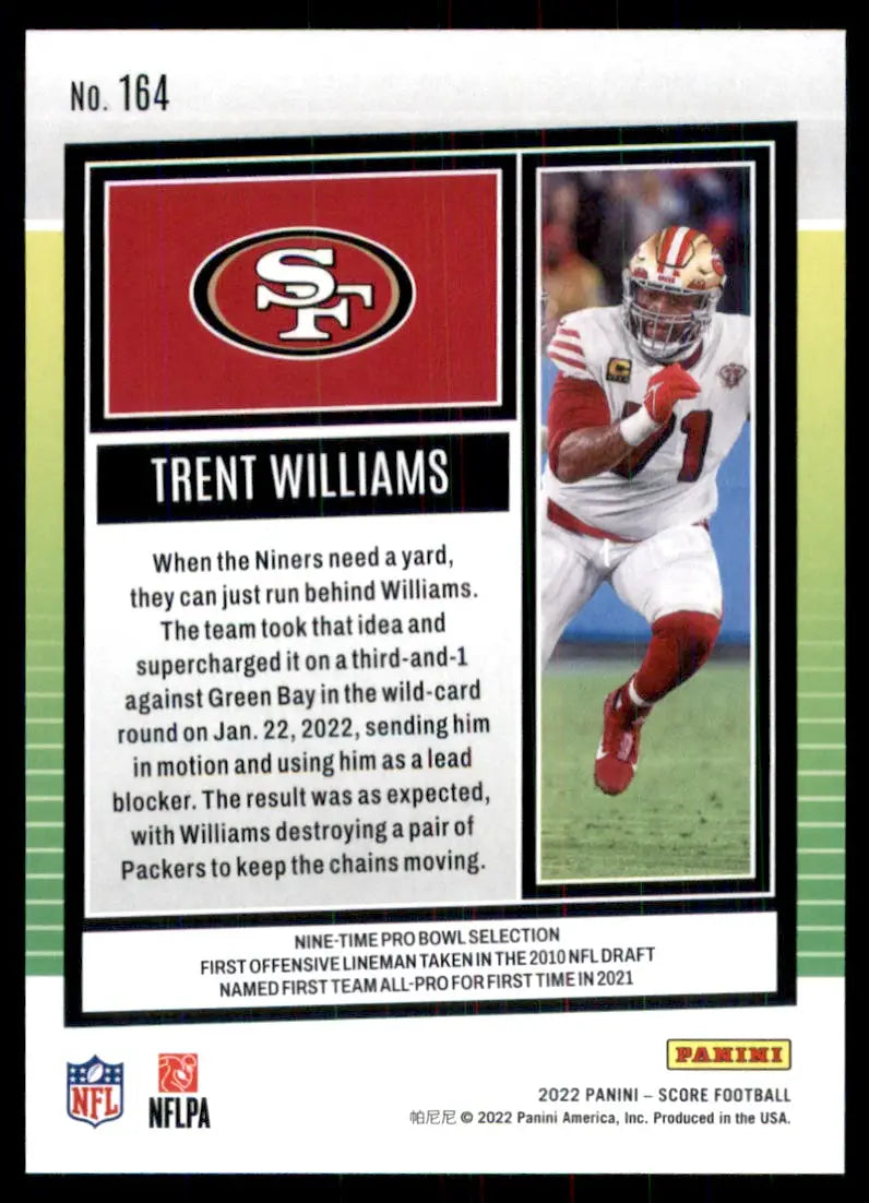 2022 Score Trent Williams San Francisco 49ers #164