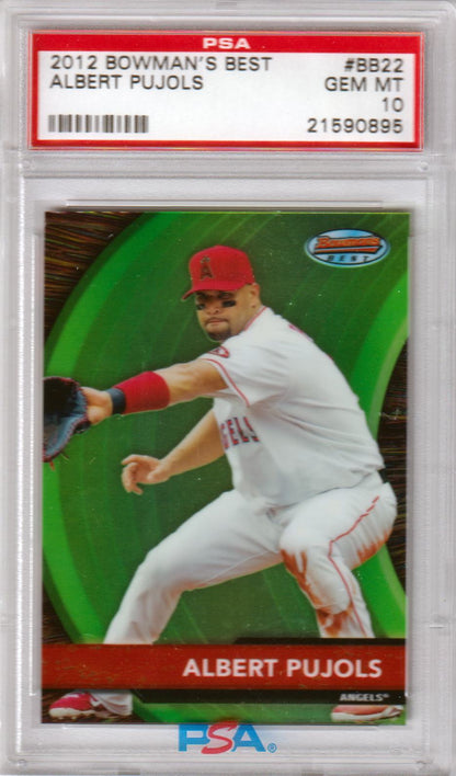 ALBERT PUJOLS 2012 Bowman's Best #BB22 PSA 10 GEM MINT - CARDINALS Pop 9