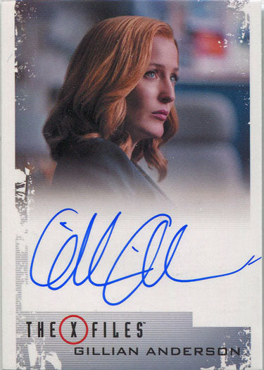 Autographed trading card of Gillian Anderson as Dana Scully from The X-Files series