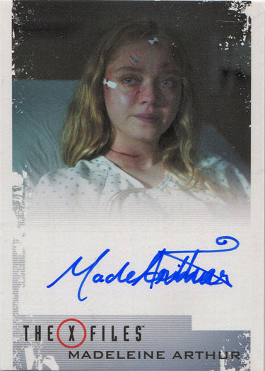 Autographed trading card of Madeleine Arthur as Sarah Turner from The X Files