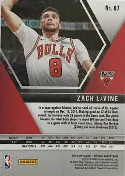 2019-20 Panini Mosaic #87 Zach LaVine Chicago Bulls NBA Basketball Card NM-MT