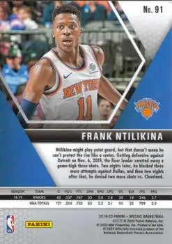 2019-20 Panini Mosaic #91 Frank Ntilikina New York Knicks NBA Basketball NM-MT