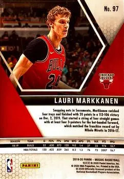 2019-20 Panini Mosaic #97 Lauri Markkanen Chicago Bulls NBA Basketball NM-MT