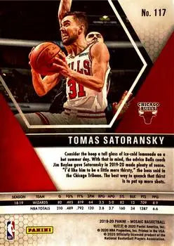 2019-20 Panini Mosaic #117 Tomas Satoransky Chicago Bulls NBA Basketball NM-MT