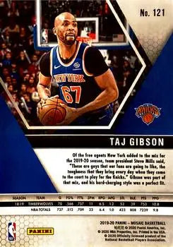 2019-20 Panini Mosaic #121 Taj Gibson New York Knicks NBA Basketball Card NM-MT