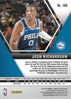 2019-20 Panini Mosaic #169 Josh Richardson Philadelphia 76ers Basketball NM-MT