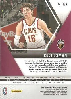 2019-20 Panini Mosaic #177 Cedi Osman Cleveland Cavaliers NBA Basketball NM-MT