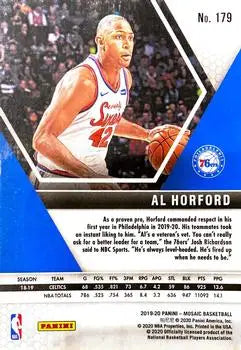 2019-20 Panini Mosaic #179 Al Horford Philadelphia 76ers NBA Basketball NM-MT