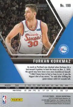 2019-20 Panini Mosaic #199 Furkan Korkmaz Philadelphia 76ers Basketball NM-MT