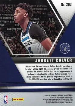 2019-20 Panini Mosaic #263 Jarrett Culver Rookie Debut Timberwolves NBA NM-MT