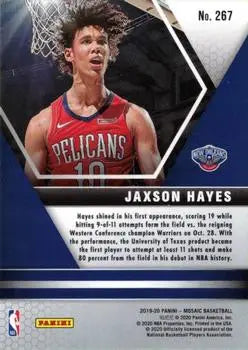 2019-20 Panini Mosaic #267 Jaxson Hayes Rookie Debut New Orleans Pelicans NM-MT