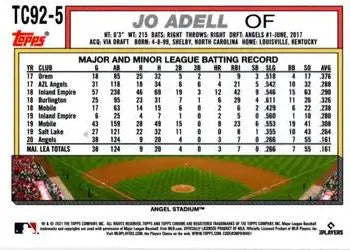 2021 Topps Update ’92 Topps Redux Chrome #TC925 Jo Adell Rookie LA Angels NM-MT