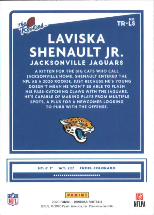 2020 Donruss The Rookies #TR-LS Laviska Shenault Jr. Jacksonville Jaguars NM-MT