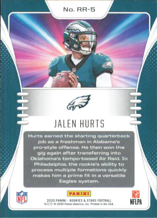 2020 Rookies and Stars Rookie Rush #5 Jalen Hurts Philadelphia Eagles NFL NM-MT