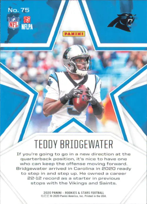 2020 Rookies and Stars #75 Teddy Bridgewater Carolina Panthers NFL NM-MT