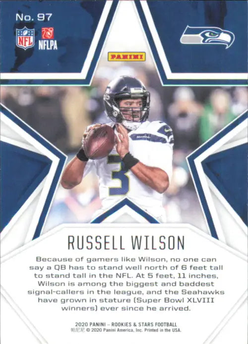 2020 Rookies and Stars #97 Russell Wilson Seattle Seahawks NFL Football NM-MT