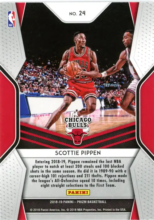 2018-19 Panini Prizm Dominance #24 Scottie Pippen Chicago Bulls Basketball NM-MT