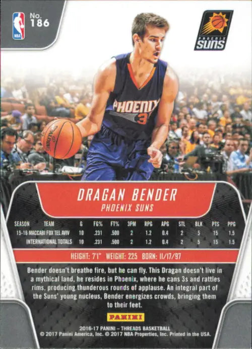 2016-17 Panini Threads #186 Dragan Bender Rookie Phoenix Suns NBA Card NM-MT