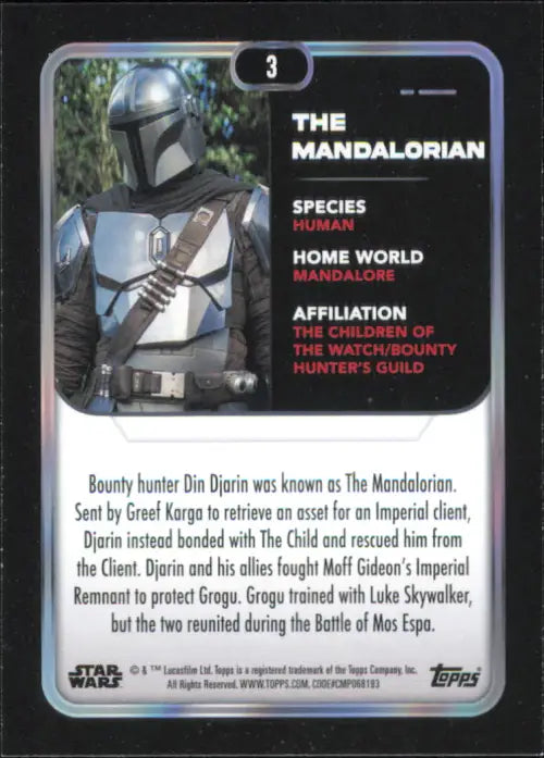 2023 Topps Star Wars #3 The Mandalorian NM-MT