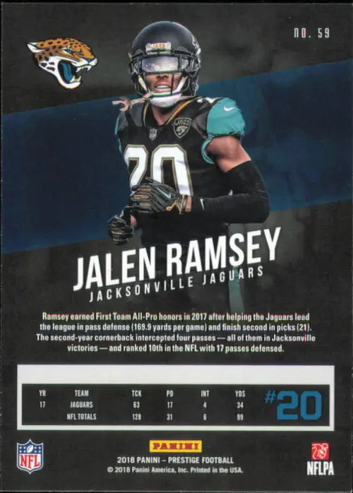 2018 Prestige #59 Jalen Ramsey Jacksonville Jaguars NFL Football Card NM-MT