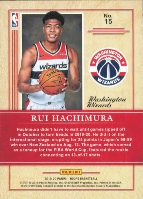 2019-20 Hoops Class of 2019 #15 Rui Hachimura Washington Wizards NBA Card NM-MT