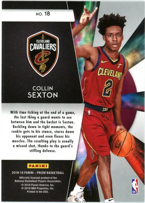 2018-19 Panini Prizm Freshman Phenoms 18 Collin Sexton Cleveland Cavaliers NM-MT