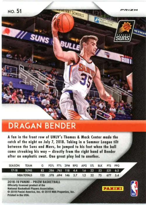 2018-19 Panini Prizm Red White and Blue #51 Dragan Bender Phoenix Suns NBA NM-MT