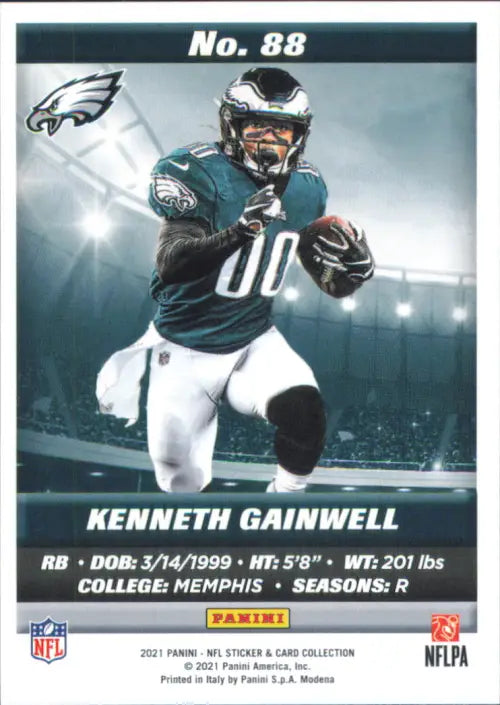 2021 Panini Stickers Cards #88 Kenneth Gainwell Rookie Philadelphia Eagles NM-MT