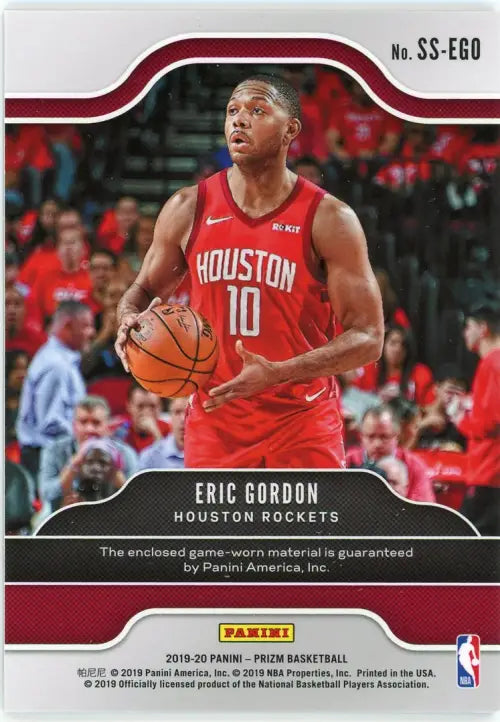 2019-20 Panini Prizm Sensational Swatches #60 Eric Gordon Jersey Rockets NM-MT