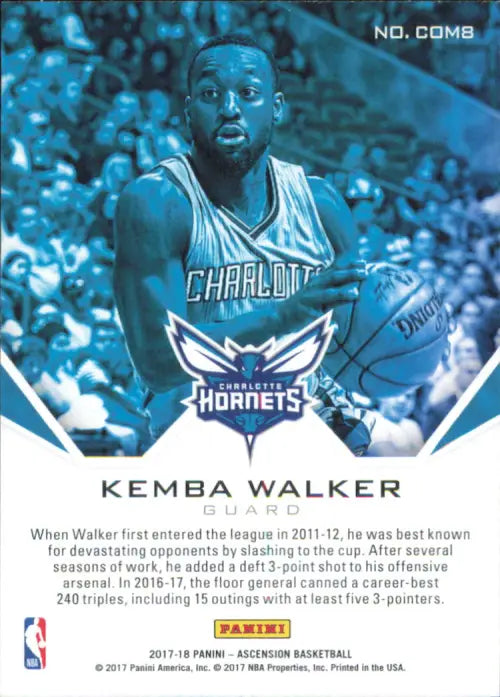 2017-18 Panini Ascension Composure #8 Kemba Walker Charlotte Hornets Card NM-MT