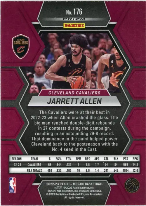 2022-23 Panini Mosaic Silver #176 Jarrett Allen Cleveland Cavaliers Card NM-MT