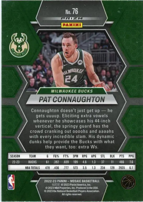 2022-23 Panini Mosaic Reactive Blue #76 Pat Connaughton Milwaukee Bucks NM-MT