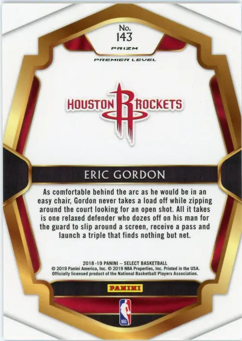 2018-19 Select Tri Color #143 Eric Gordon Houston Rockets Basketball Card NM-MT