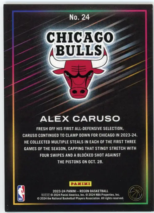 2023-24 Panini Recon Holo Bronze #24 Alex Caruso /299 Chicago Bulls Card NM-MT