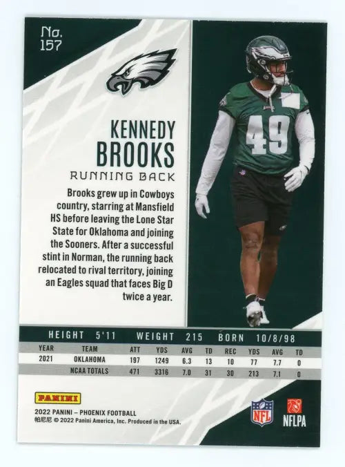 2022 Panini Phoenix #157 Kennedy Brooks Rookie Philadephia Eagles Football NM-MT