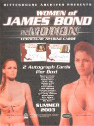 Movie poster for James Bond Women of James Bond in Motion Trading Card Sell Sheet