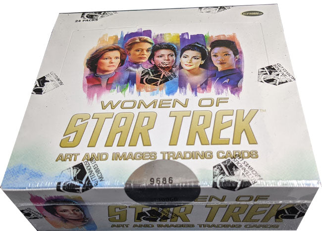 Women of Star Trek Art & Images Trading Cards Box featuring female character portraits