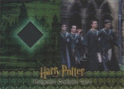 Black fabric with diamond cutout from Slytherin Quidditch Team costume card