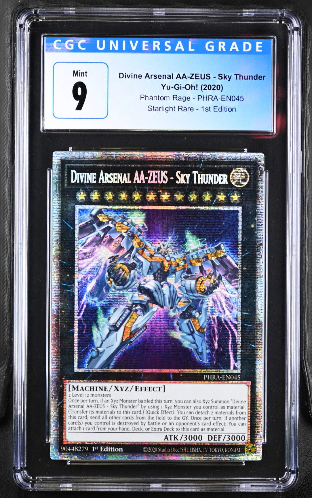 Graded Yu-Gi-Oh Starlight Rare YGO Divine Arsenal AA-ZEUS XYZ Monster CGC 9 Mint