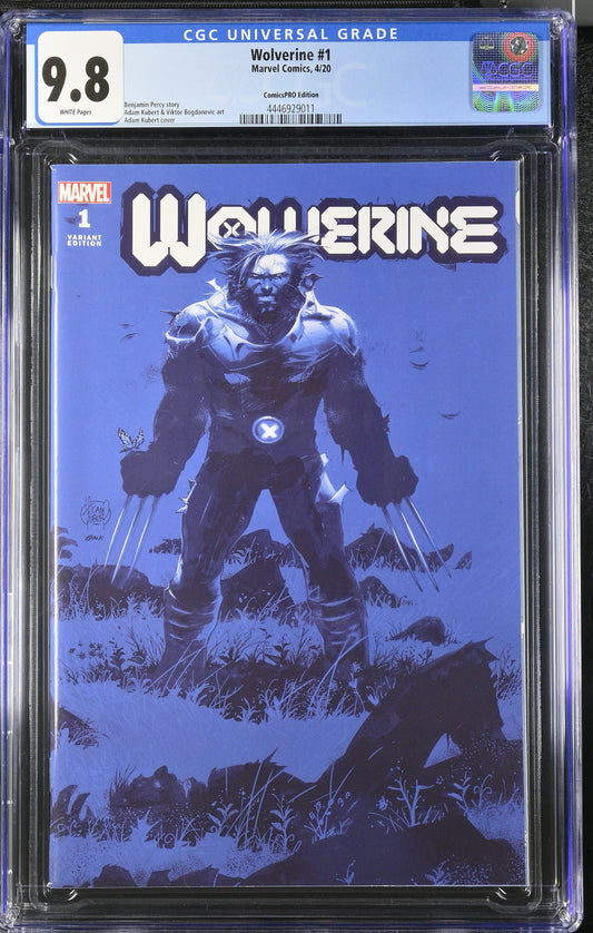 CGC graded 9.8 Wolverine #1 2020 ComicsPro Edition with blue cover illustration